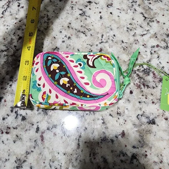 Vera Bradley Mini Wallet Tutti Frutti Green Boho NWT - Picture 4 of 5